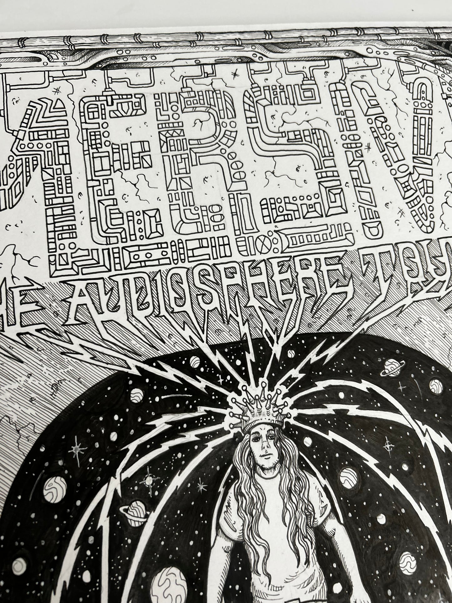 “THE AUDIOSPHERE TOUR” 18in x 24in BLACKLINE ORIGINAL