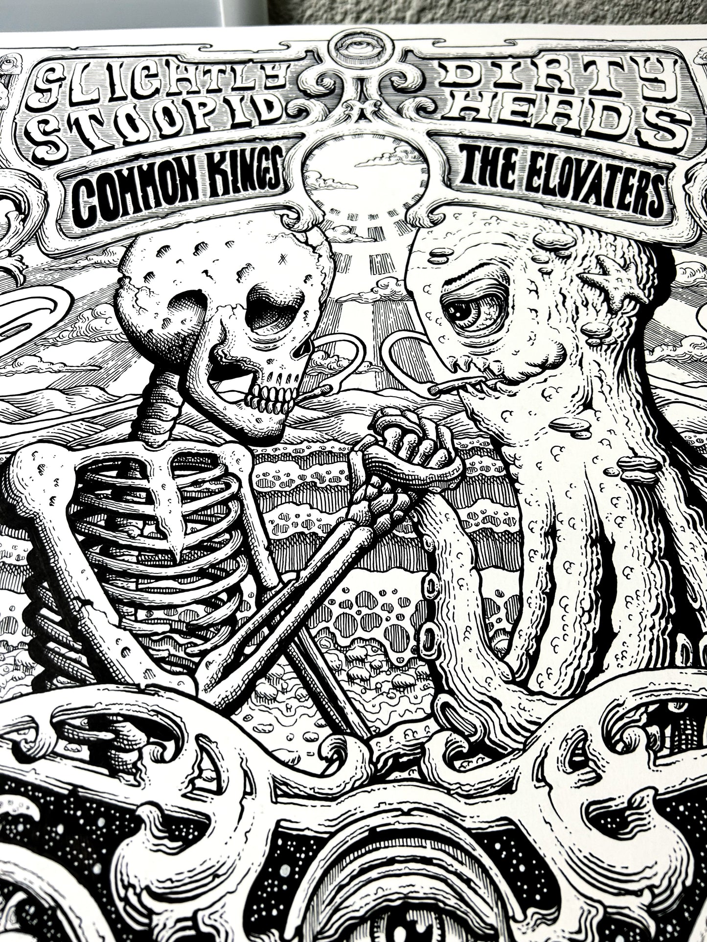Slightly Dirty Summer Wilmington Show Poster 18in x 24in ORIGINAL BLACKLINE