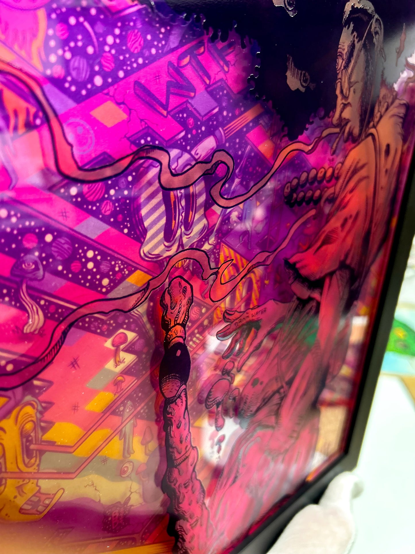 “RETRO SAMURAI” 12in x 16in LIMITED EDITION DOUBLE-SIDED ACRYLIC/FOIL PRINT (FRAMED)