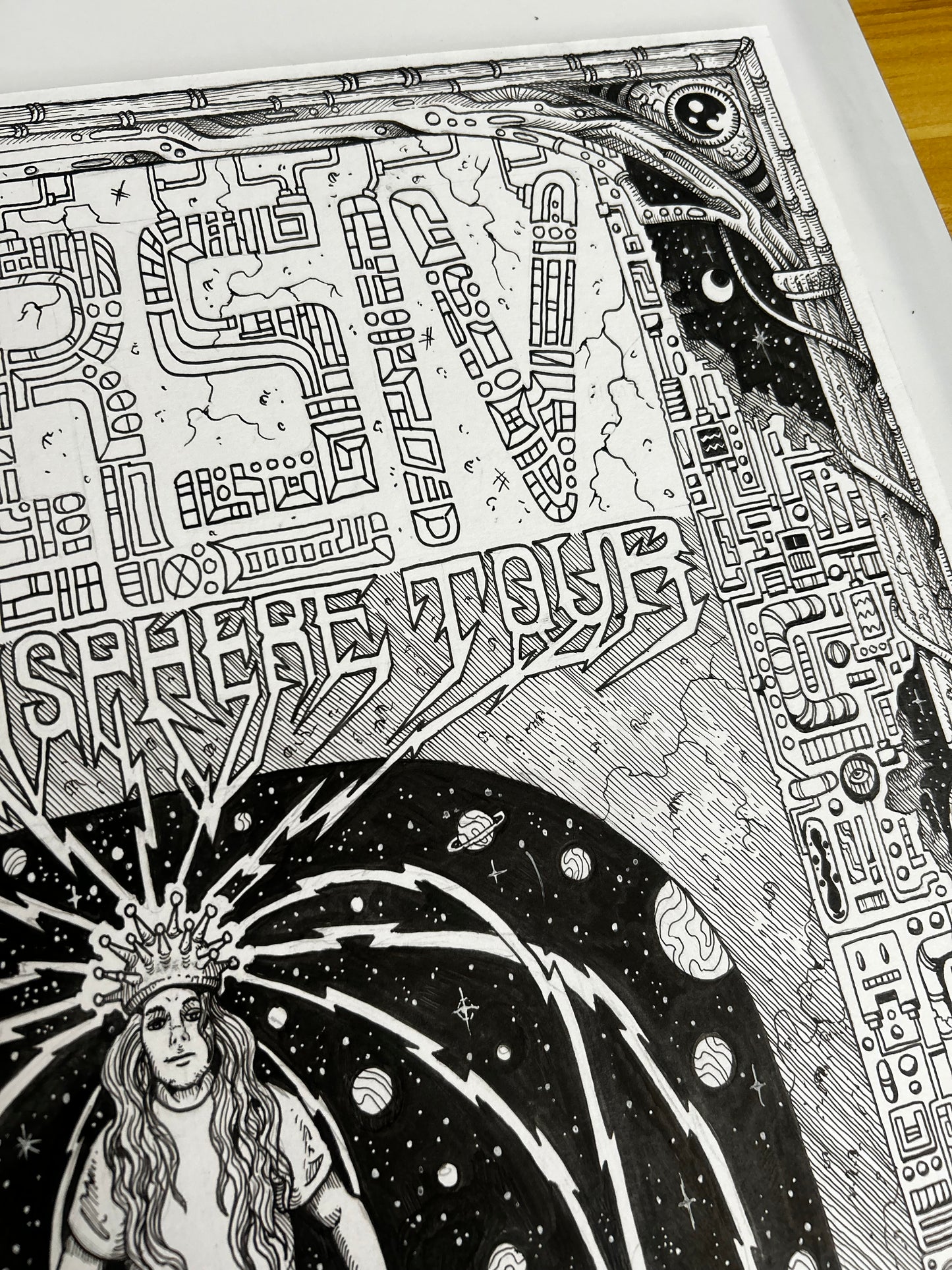 “THE AUDIOSPHERE TOUR” 18in x 24in BLACKLINE ORIGINAL