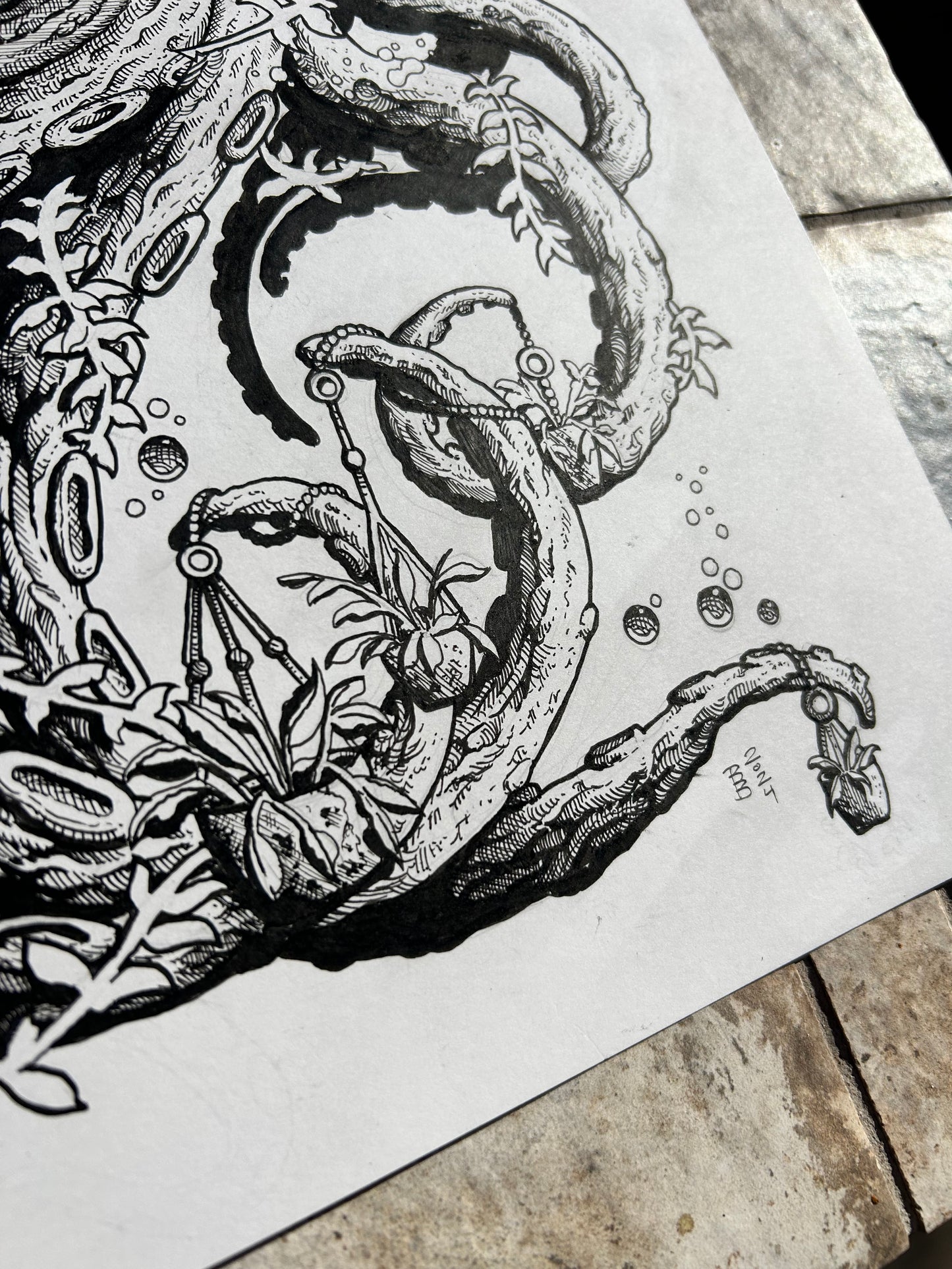 “ANTHEIA’S AQUATIC AWAKENING” 11in x 14in ORIGINAL