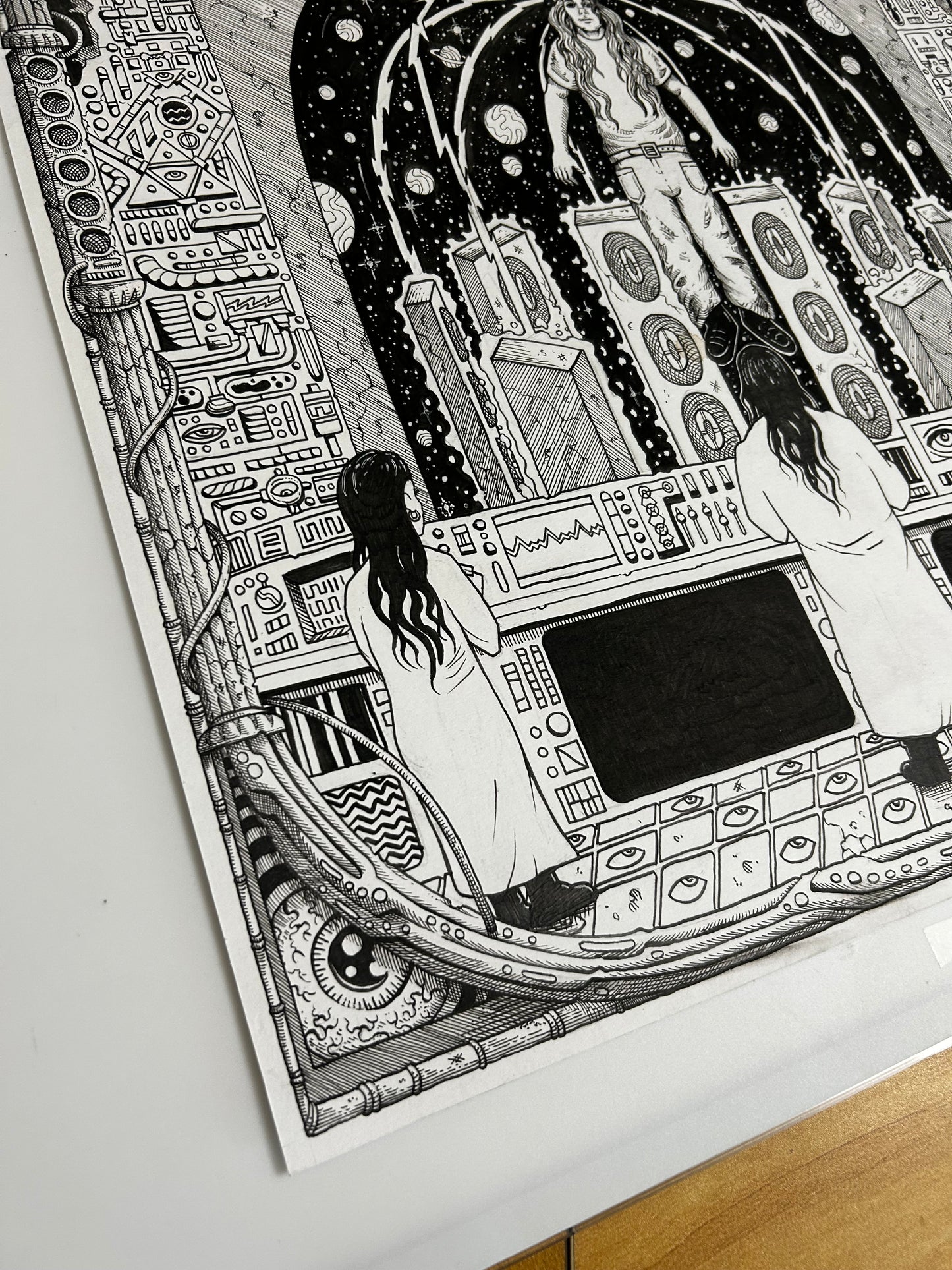 “THE AUDIOSPHERE TOUR” 18in x 24in BLACKLINE ORIGINAL