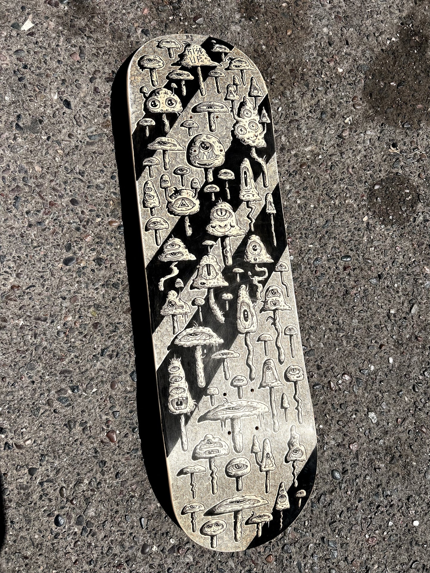 “RISE UP” 9in x 32in ORIGINAL SKATE DECK