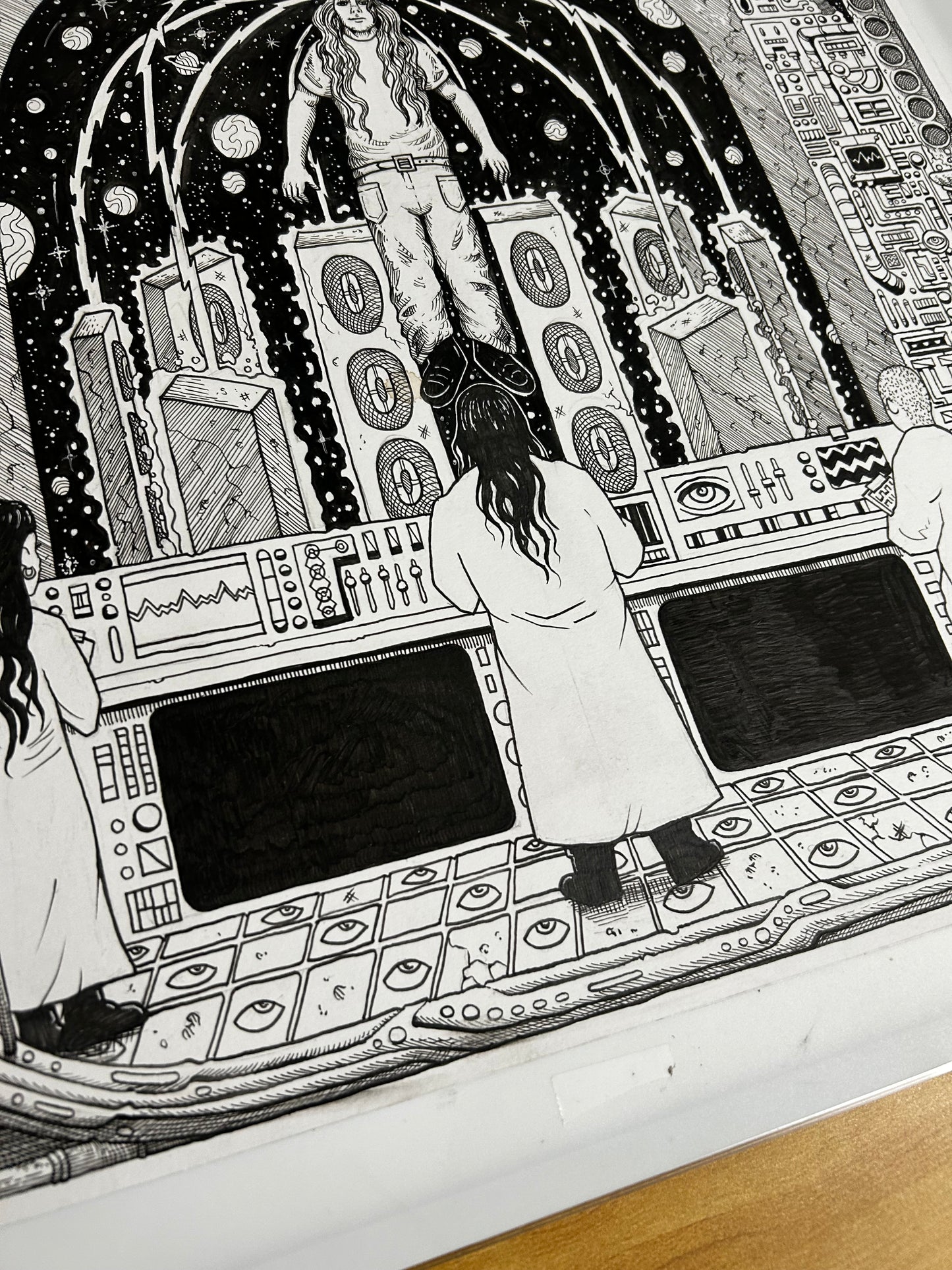 “THE AUDIOSPHERE TOUR” 18in x 24in BLACKLINE ORIGINAL