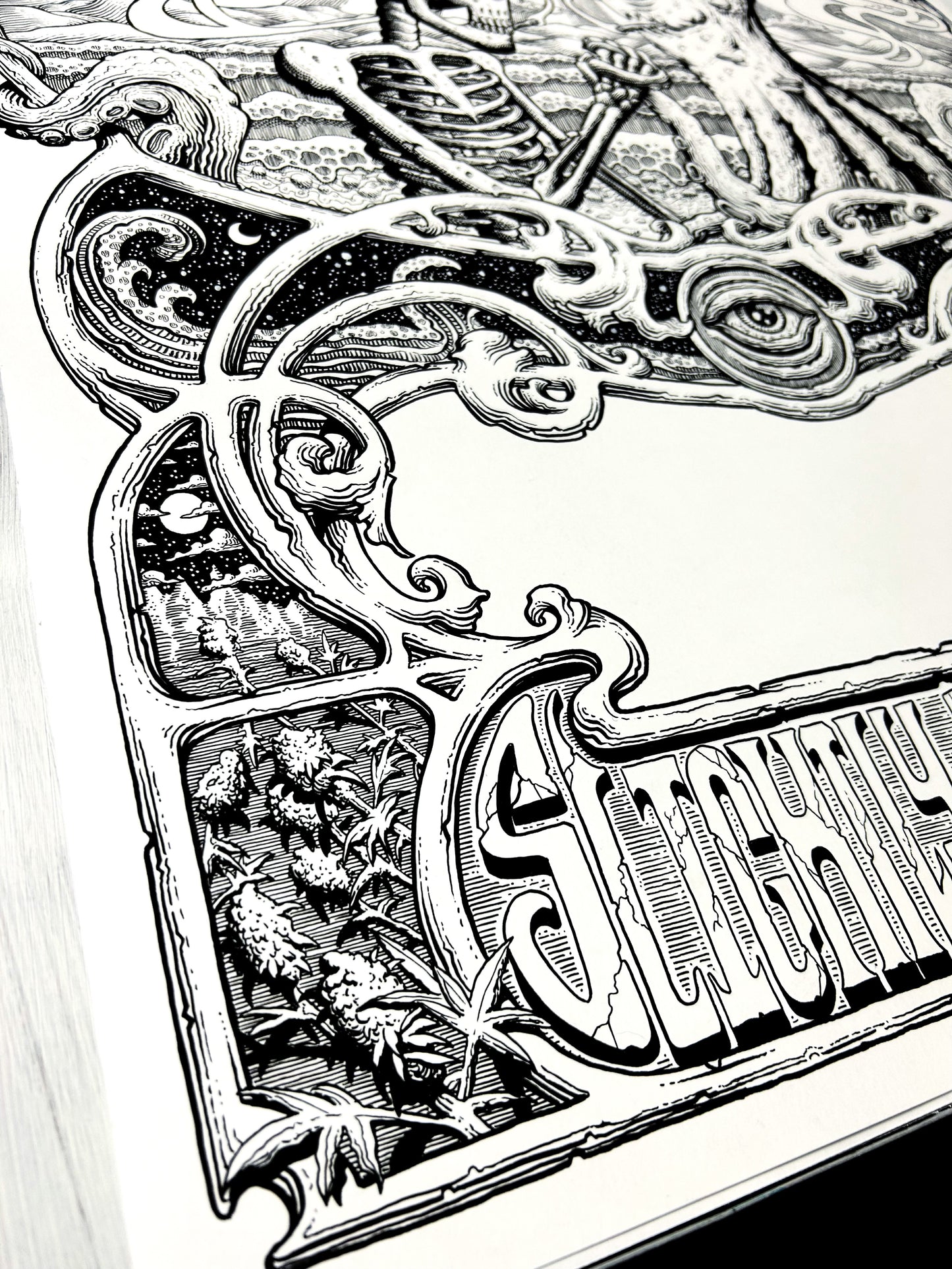 Slightly Dirty Summer Wilmington Show Poster 18in x 24in ORIGINAL BLACKLINE