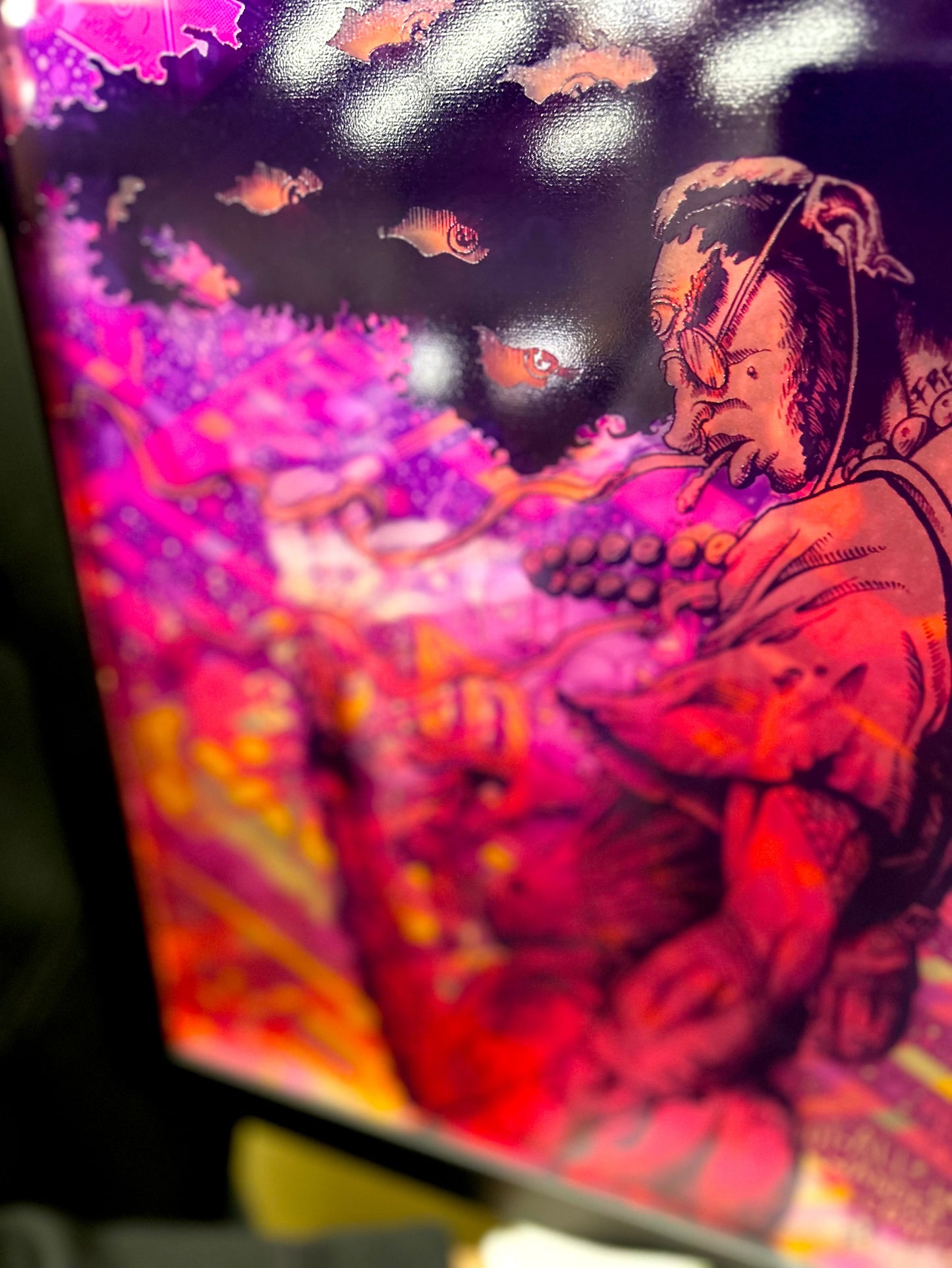 “RETRO SAMURAI” 12in x 16in LIMITED EDITION DOUBLE-SIDED ACRYLIC/FOIL PRINT (FRAMED)