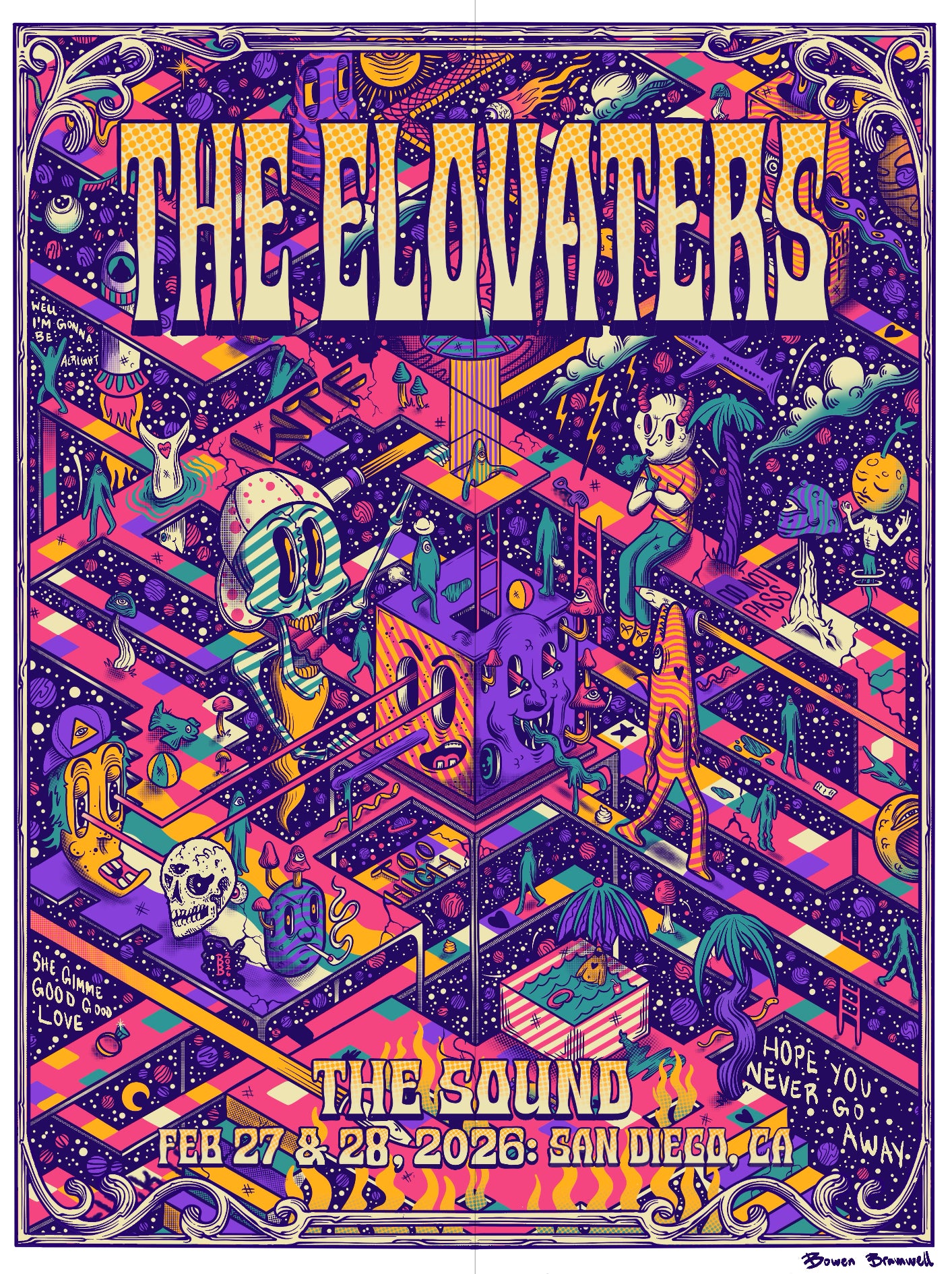 THE ELOVATORS 2026 18in x 24in SAN Diego Foil Poster