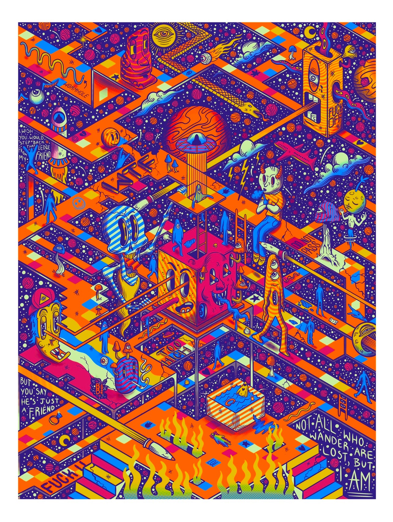 “NOT ALL WHO WANDER ARE LOST, BUT I AM” (Rare Variant) 18in x 24in LIMITED EDITION PRINT