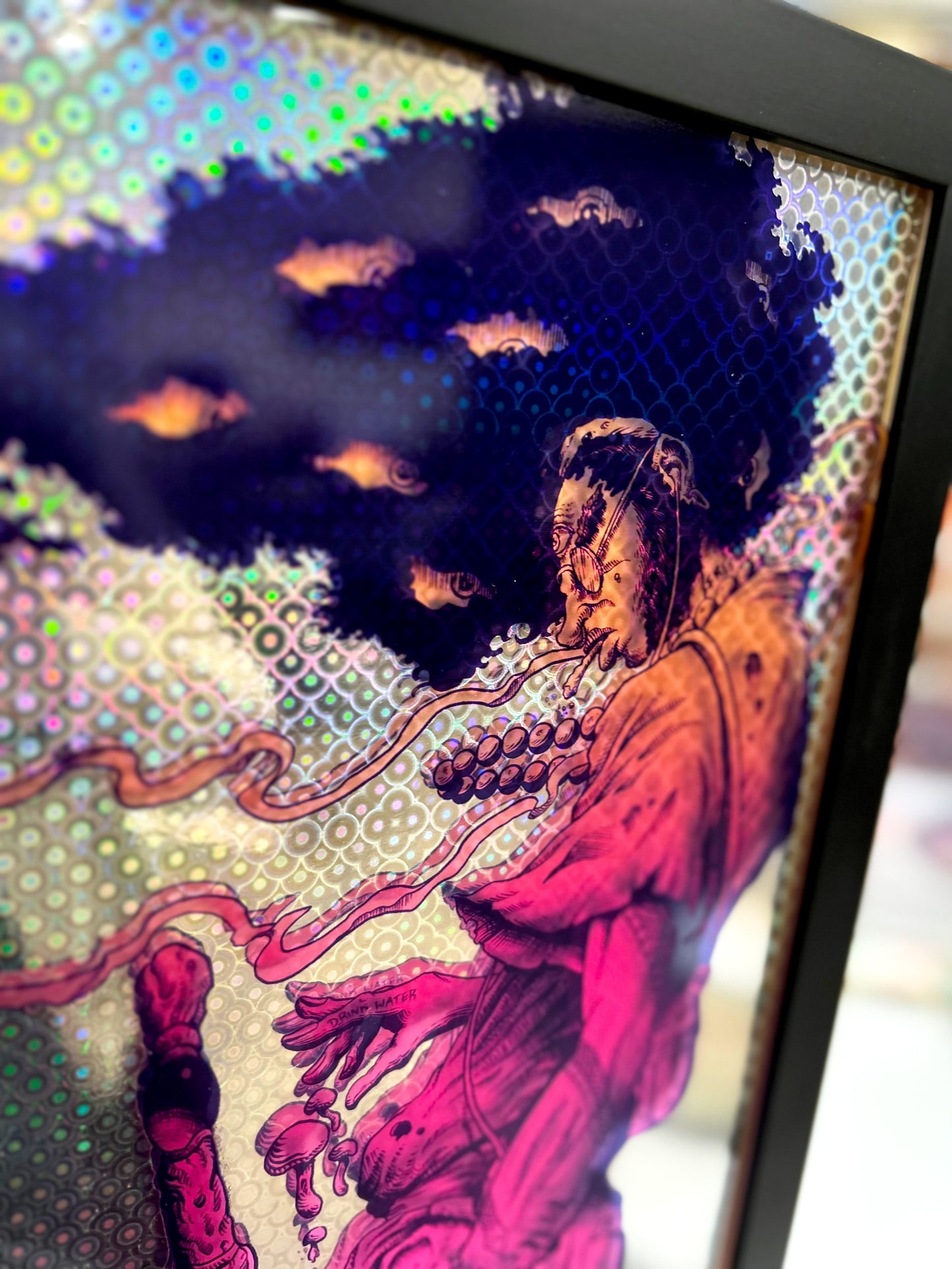 “RETRO SAMURAI” 12in x 16in LIMITED EDITION ACRYLIC/FOIL PRINT (FRAMED)