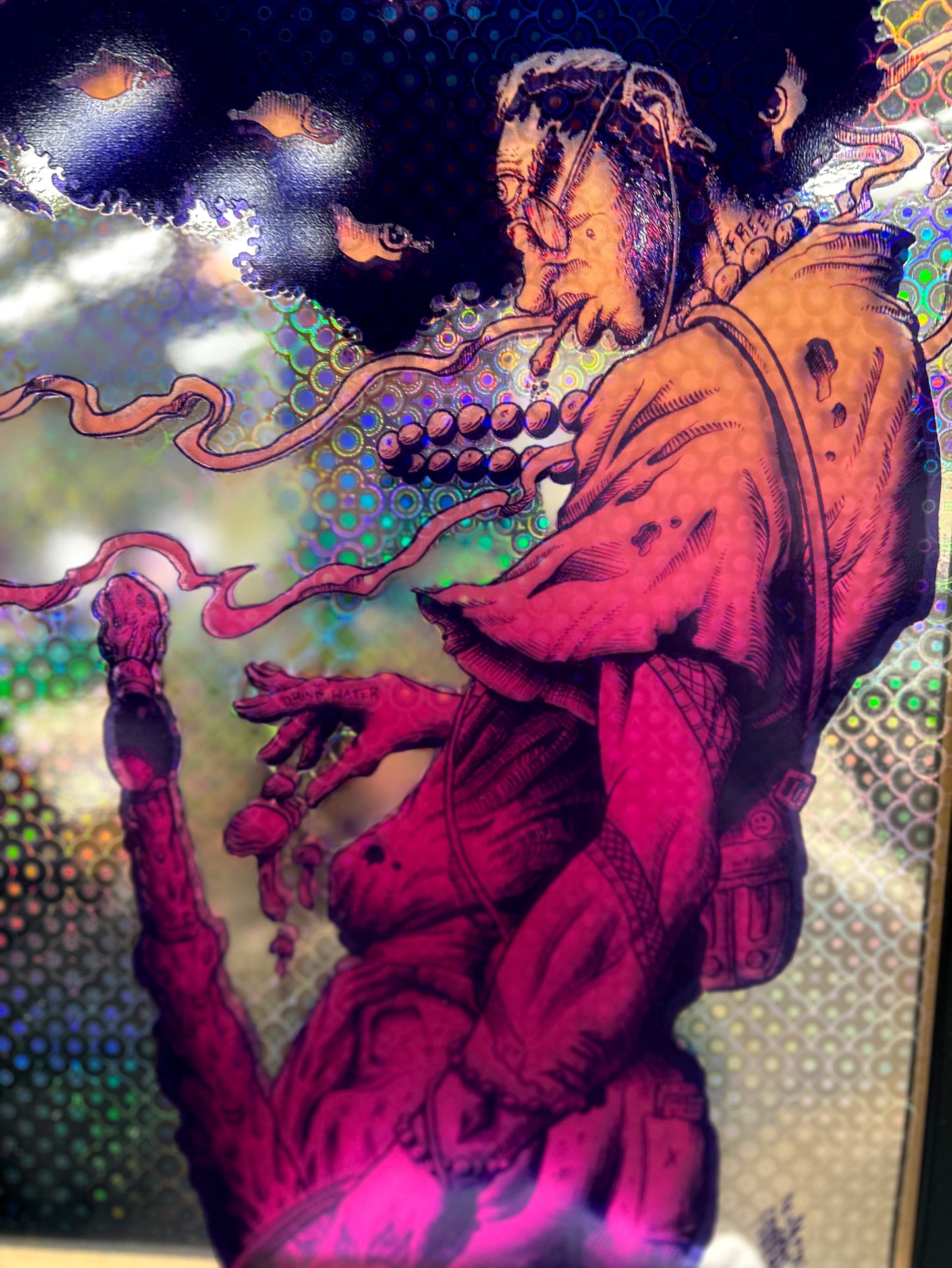 “RETRO SAMURAI” 12in x 16in LIMITED EDITION ACRYLIC/FOIL PRINT (FRAMED)