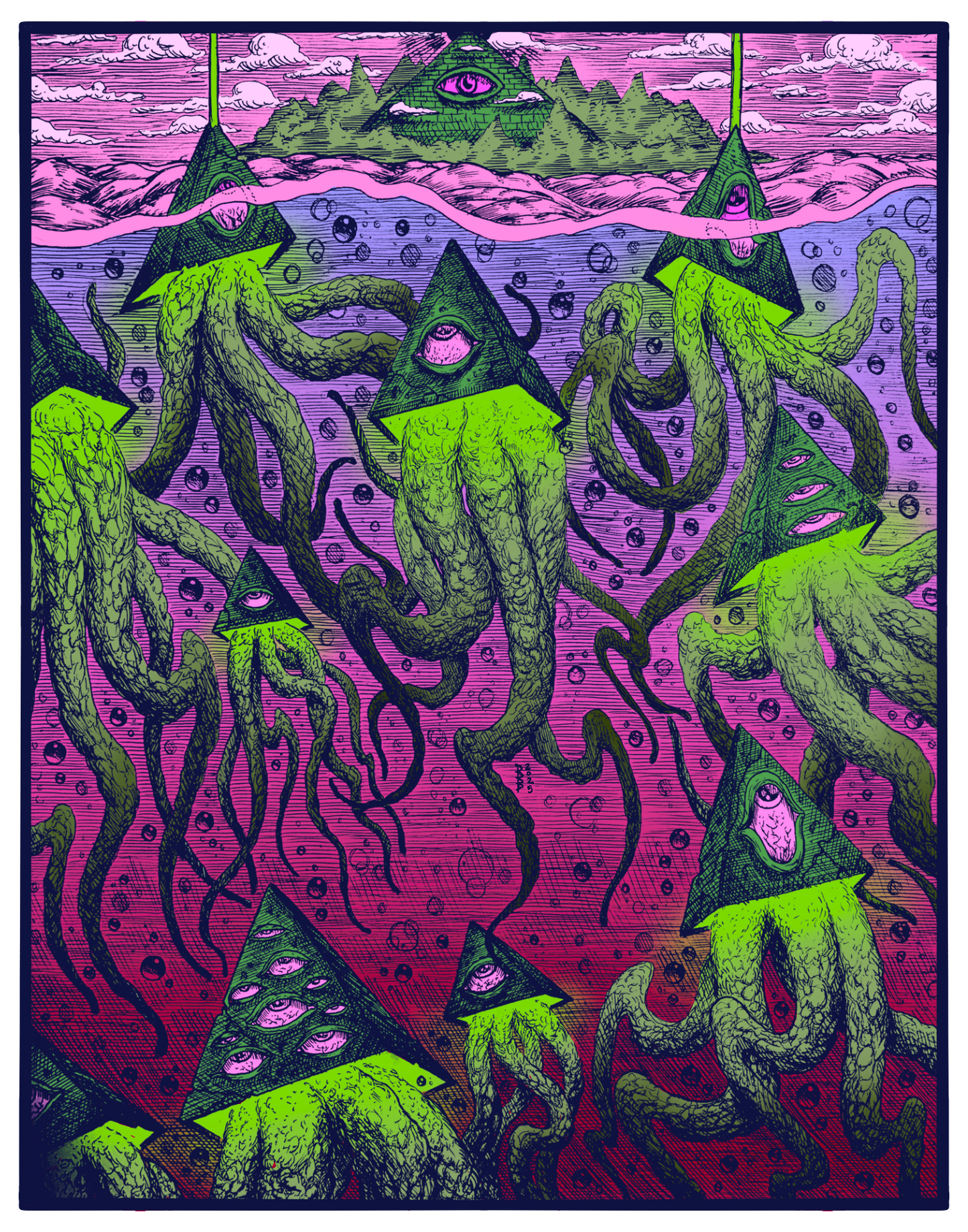 “MIGRATION OF THE AKASHIPODS” 11in x 14in LIMITED EDITION PRINT