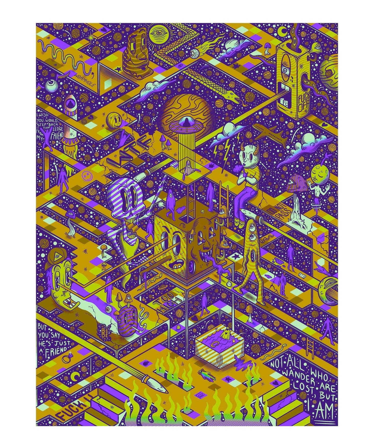 Not All Who Wander Are Lost But I Am (Rare) 18in x 24in LIMITED EDITION PRINT