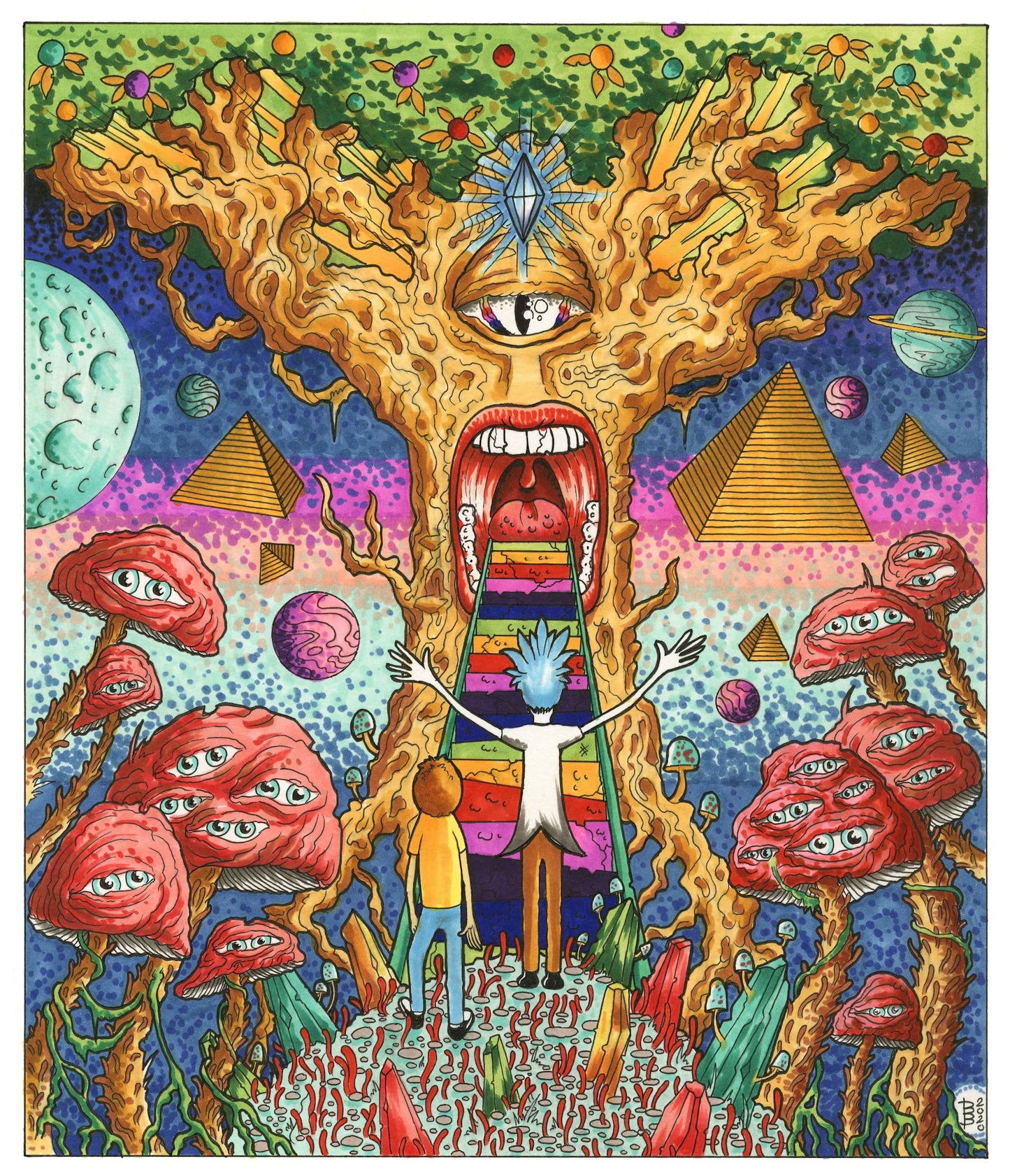 “The Tree of Rick” 12in x 14in LIMITED EDITION PRINT