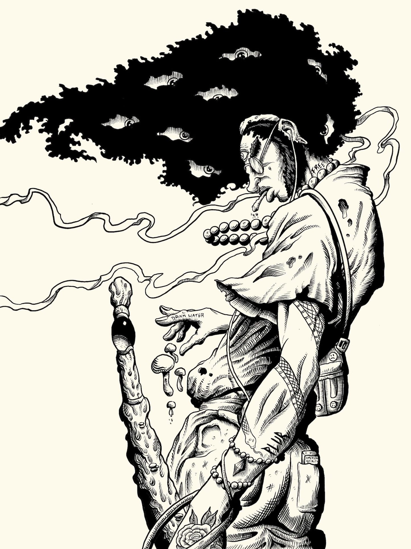 “Third Eye Samurai” (Raw) 18in x 24in LIMITED EDITION PRINT