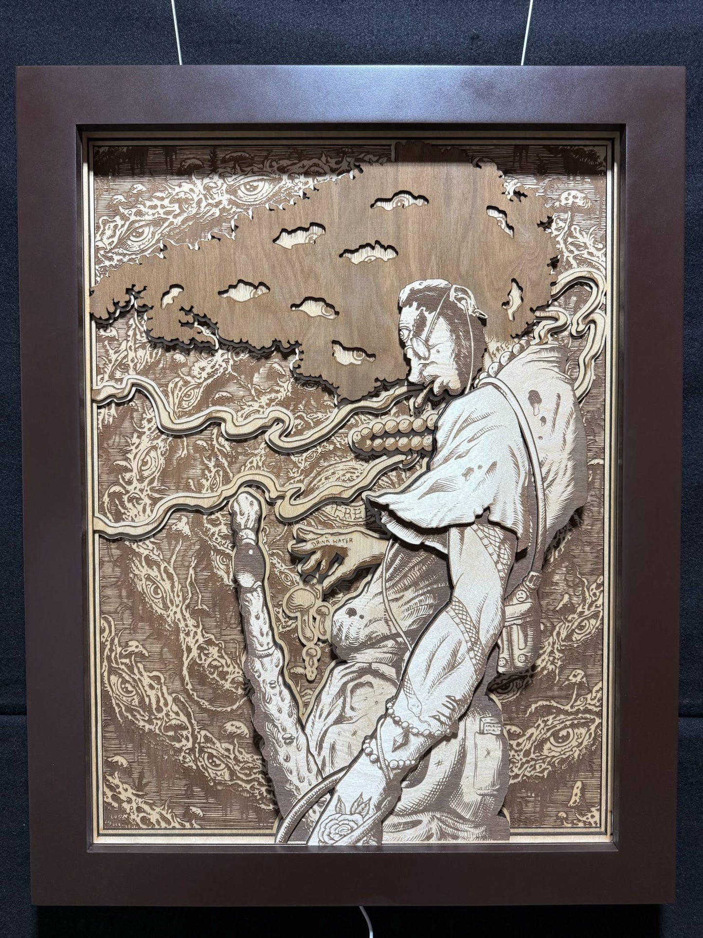 “THIRD EYE SAMURAI x FREE” 25in x 32in 10 Layer Limited Edition Wood Print (With LEDs)