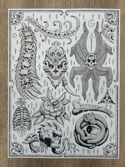 “SKULL CANDY” 18in x 24in ORIGINAL Flash Sheet