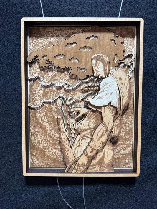 “THIRD EYE SAMURAI x FREE” 11in x 14.5in 10 Layer Wood Print