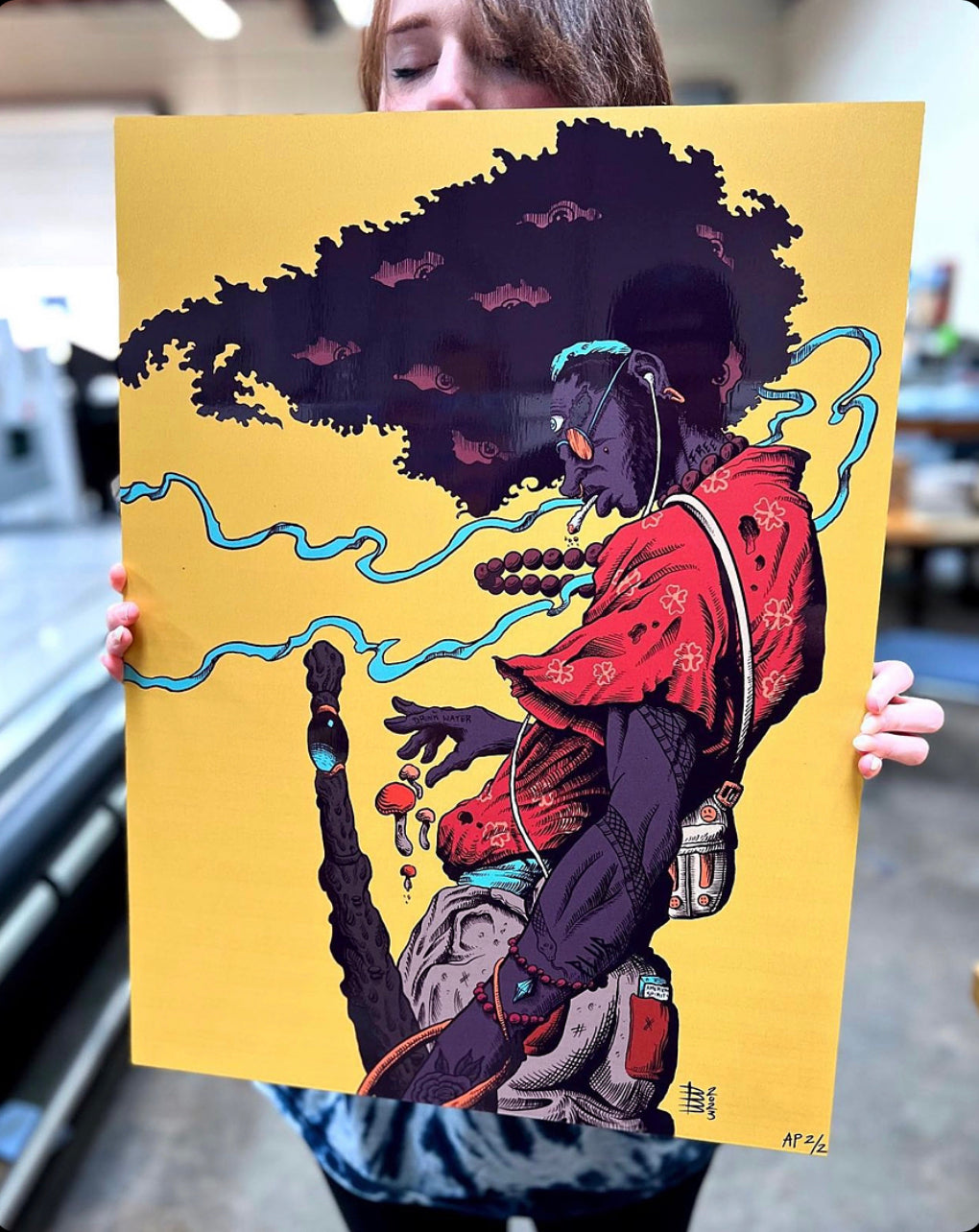 “THIRD EYE SAMURAI” 18in x 24in Limited Edition Brushed Metal Print