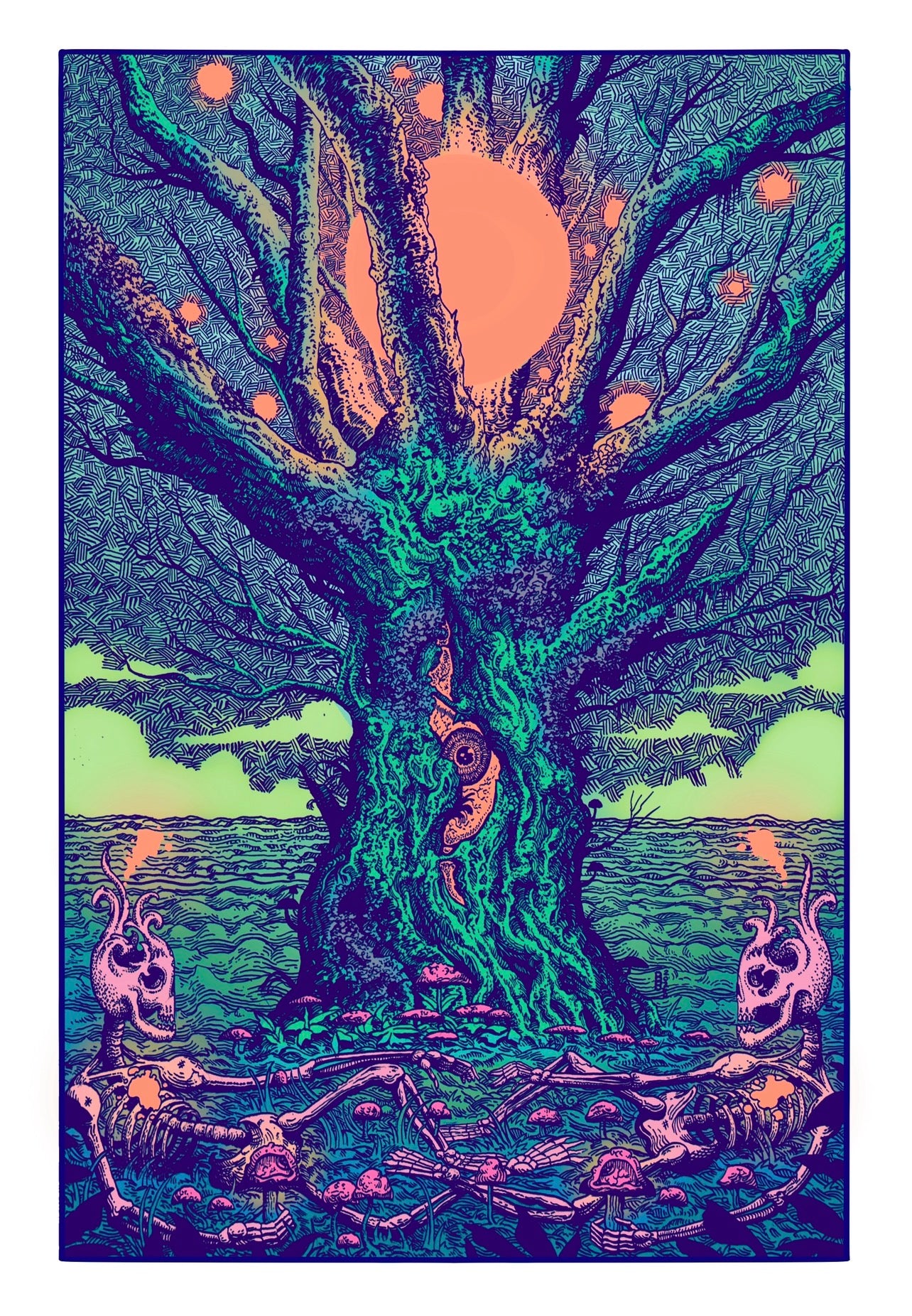 “INTERDIMENSIONAL AWARENESS” 12in x 18in LIMITED EDITION BRUSHED METAL PRINT