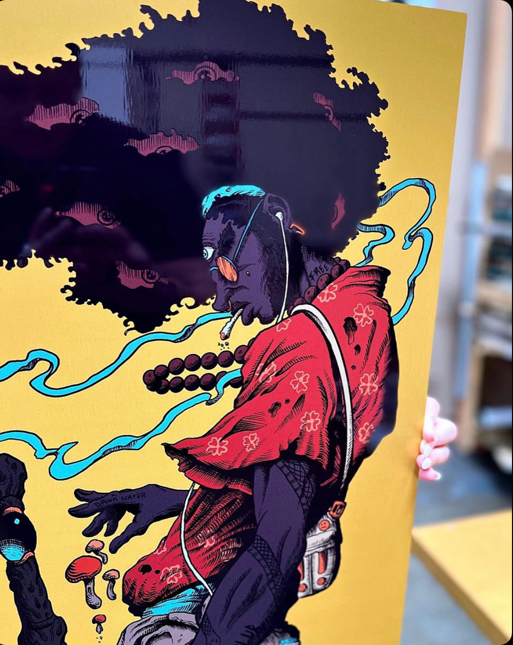 “THIRD EYE SAMURAI” 18in x 24in Limited Edition Brushed Metal Print