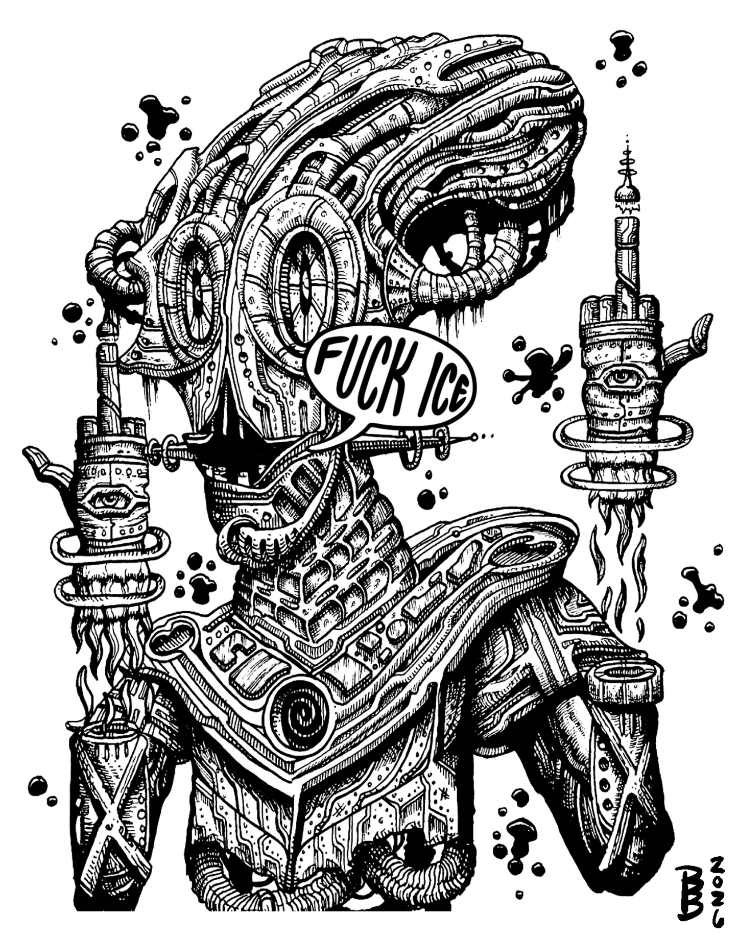 “FUCK ICE” 11in x 14in LIMITED EDITION PRINT