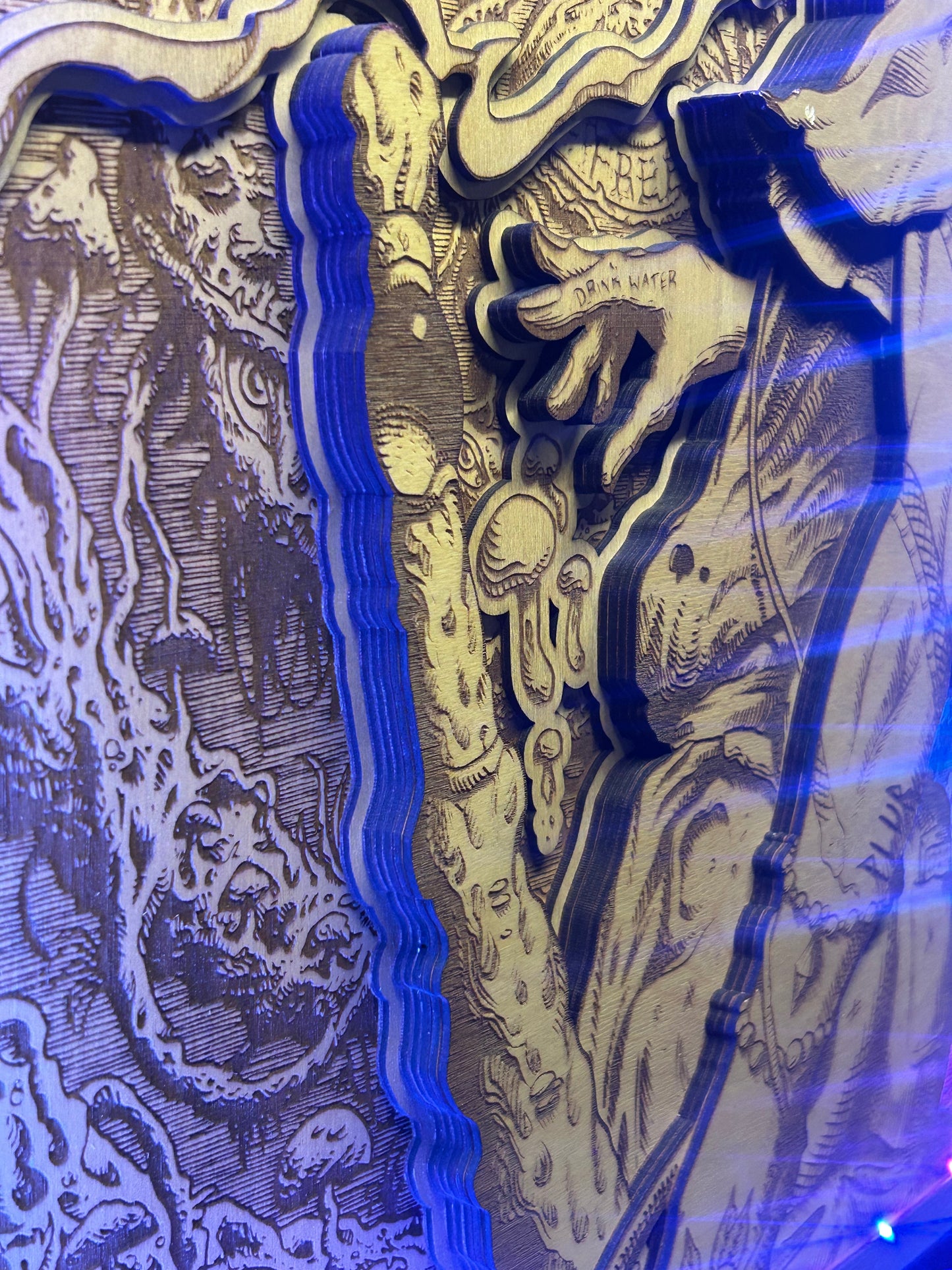 “THIRD EYE SAMURAI x FREE” 25in x 32in 10 Layer 1/1 Wood Print (With LEDs)