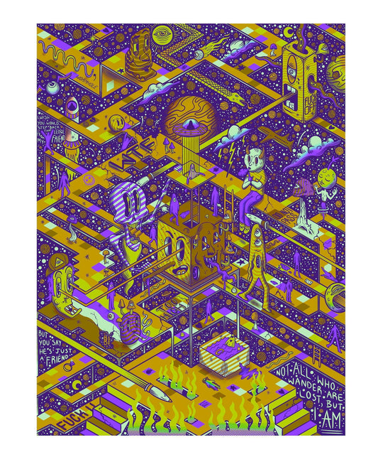 Not All Who Wander Are Lost But I Am (Rare) 18in x 24in LIMITED EDITION PRINT