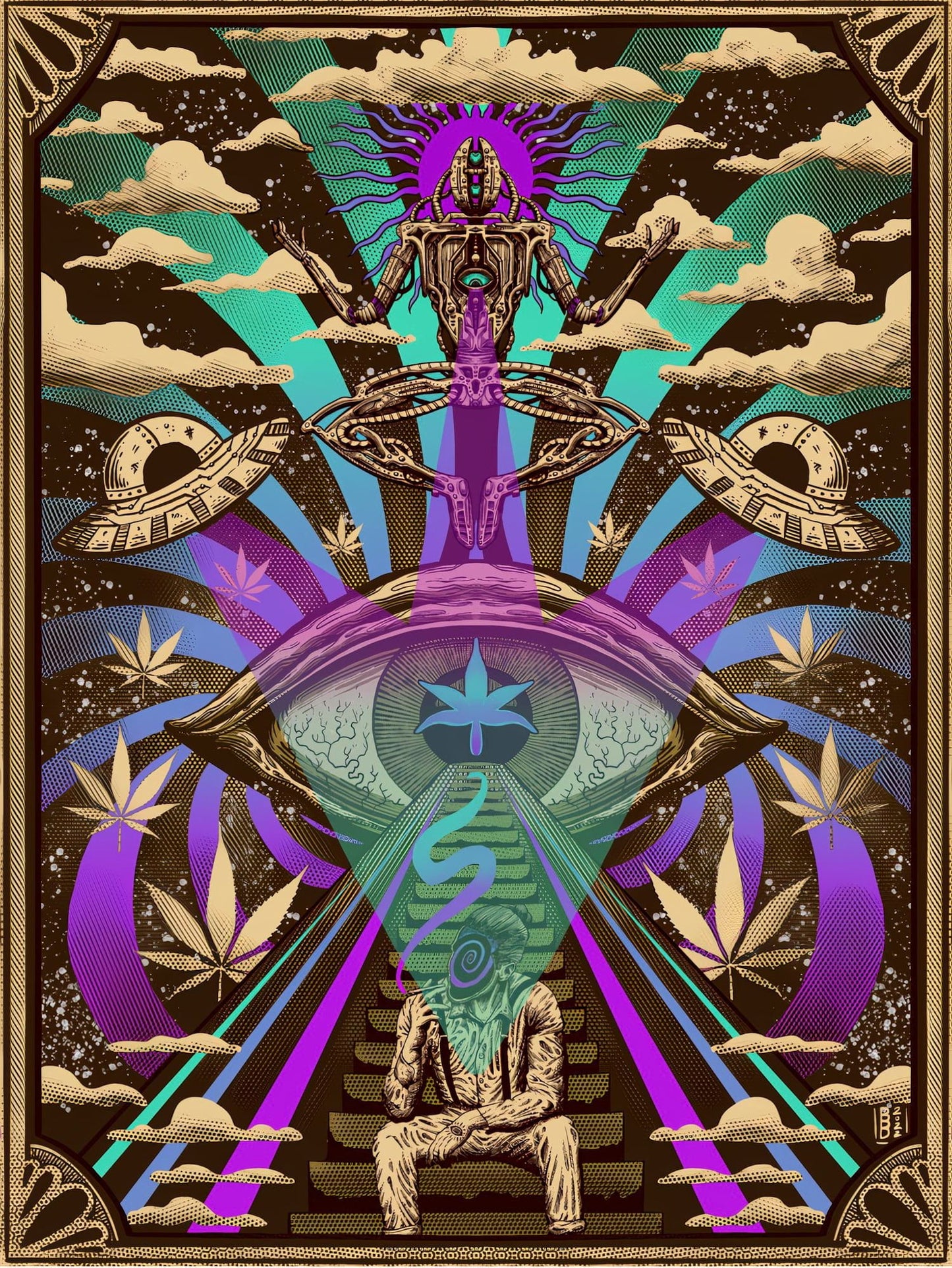 “The Celestial Toke” 12in x 16in LIMITED EDITION PRINT
